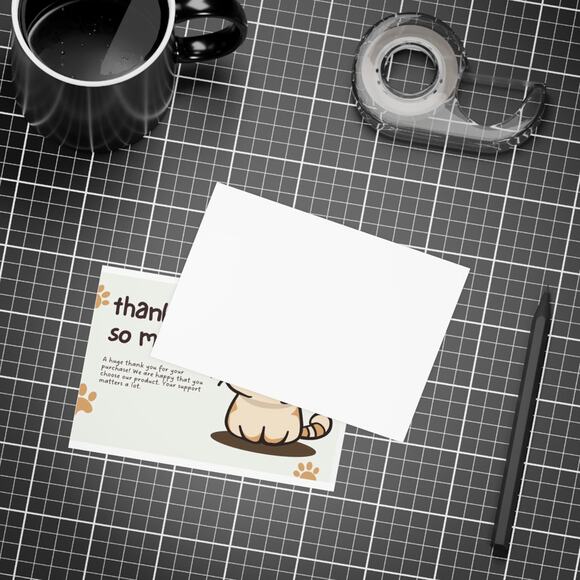 Cat Thank You Postcard 200 Pack Bundle Perfect for Cat Lovers - Picture 2 of 6